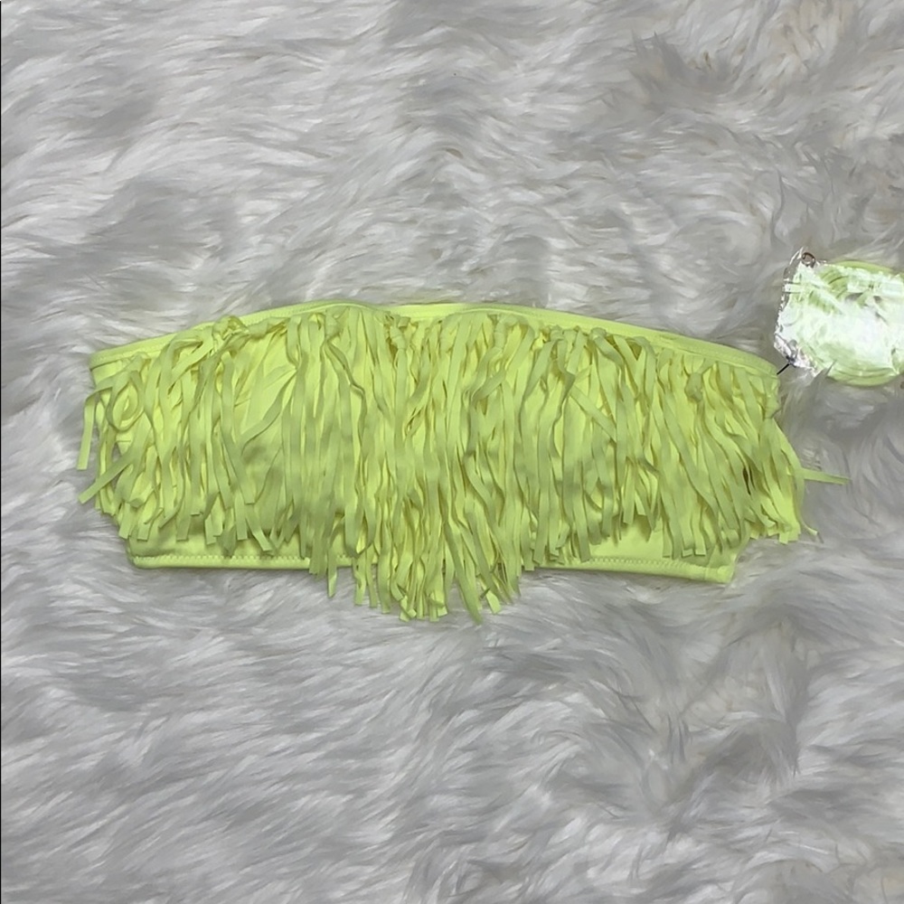 Victoria’s Secret || Neon Yellow Fringe Bikini Top